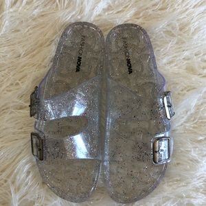 jelly birkenstock sandals